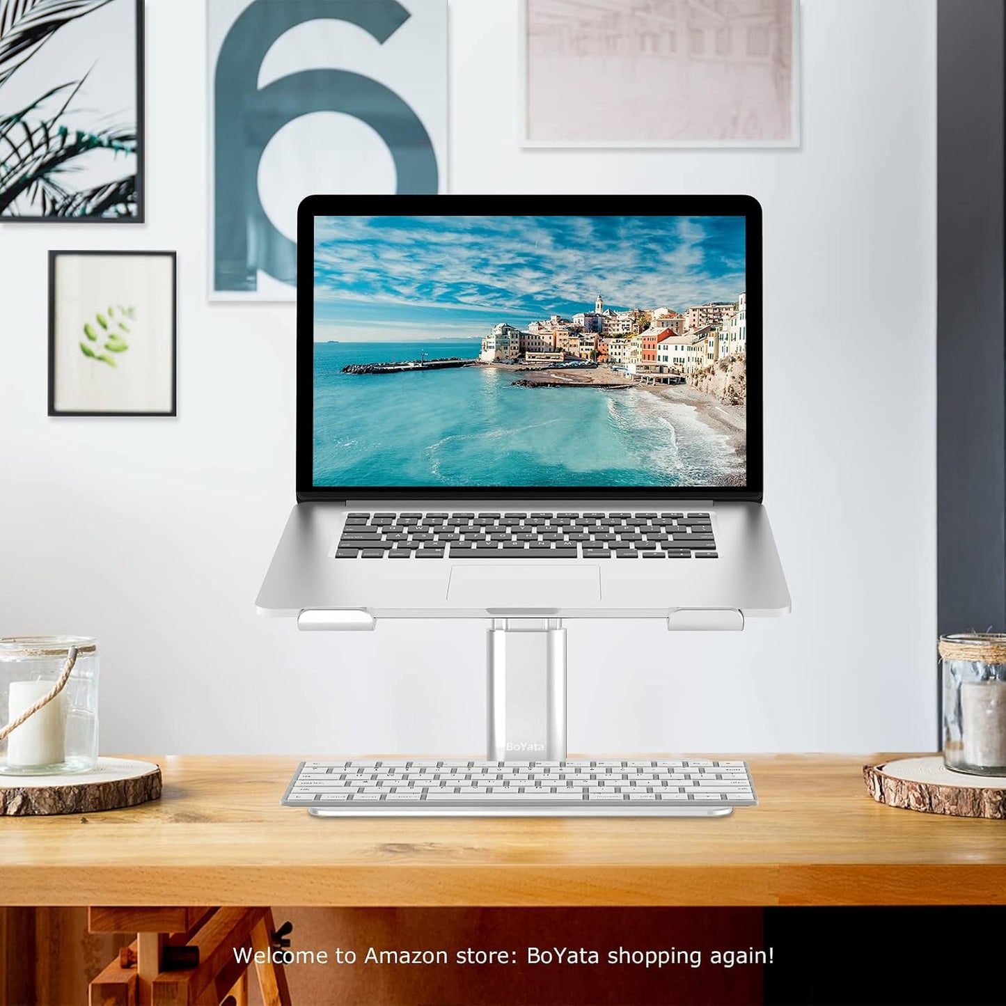 Elevate Your Workspace with the Ergonomic Height Adjustable Laptop Stand - Perfect for All Laptops from 11 to 17 Inches!