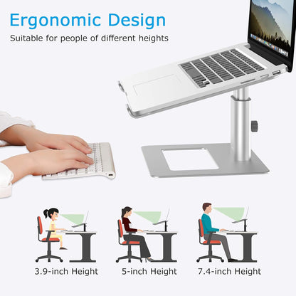 Elevate Your Workspace with the Ergonomic Height Adjustable Laptop Stand - Perfect for All Laptops from 11 to 17 Inches!