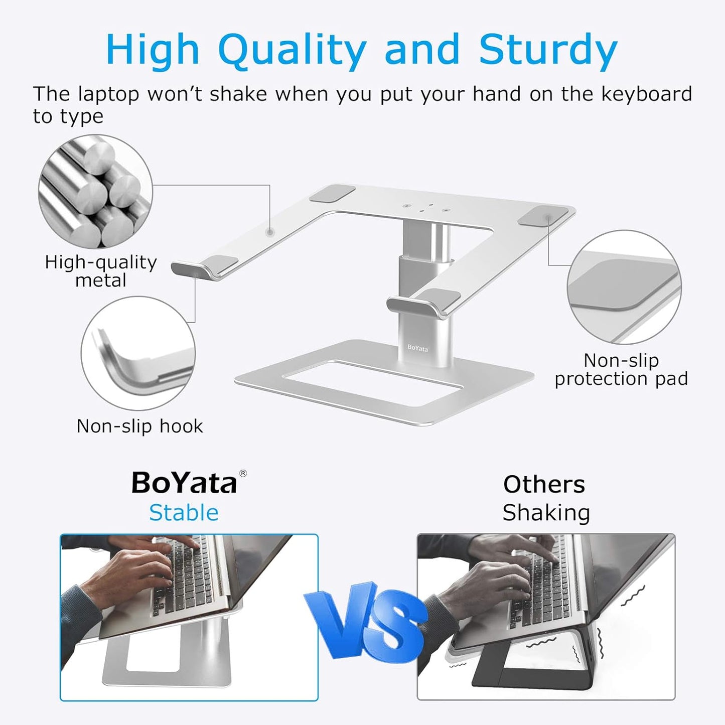 Elevate Your Workspace with the Ergonomic Height Adjustable Laptop Stand - Perfect for All Laptops from 11 to 17 Inches!