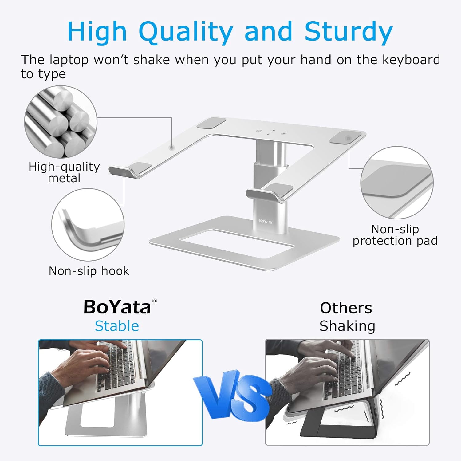 Elevate Your Workspace with the Ergonomic Height Adjustable Laptop Stand - Perfect for All Laptops from 11 to 17 Inches!